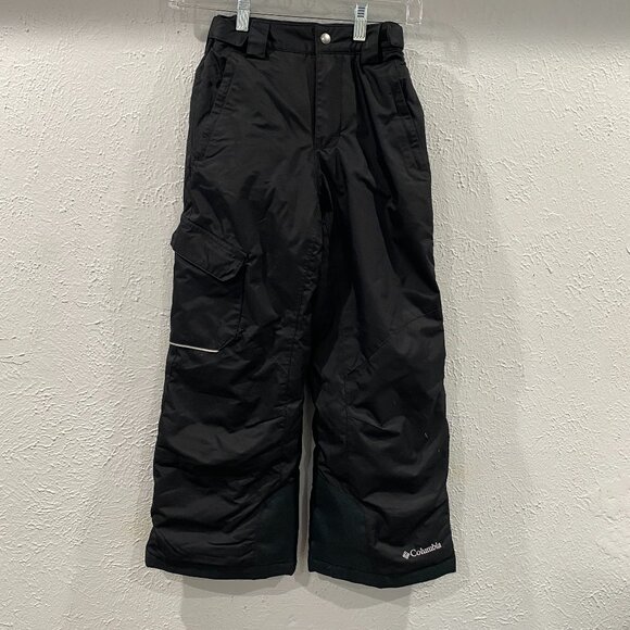 Columbia Omni Heat Bugaboo unisex size Small  (7/8) black snow pants. - Picture 1 of 12